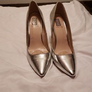 Metallic Silver Pumps